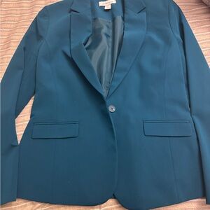 Liz Claiborne Teal Single-Button Blazer